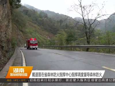 戴道晋在省森林防火指挥中心指挥调度督导森林防火