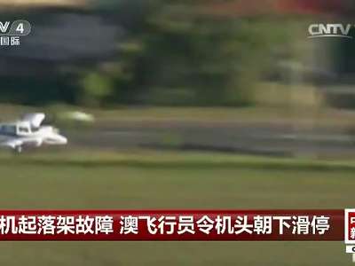 [视频]飞机起落架故障 澳飞行员令机头朝下滑停