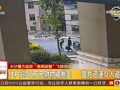 长沙警方破获“悬绳破窗”飞贼团伙