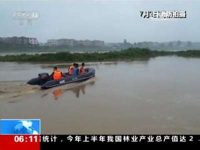 [视频]关注南方汛情 湖北蕲春：暴雨致河水突涨 消防救援被困老人