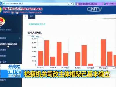 [视频]最高检：检察机关司改主体框架已基本确立