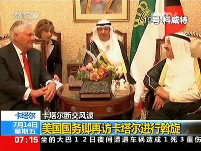 [视频]卡塔尔断交风波：美国国务卿再访卡塔尔进行斡旋