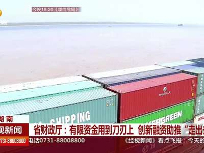 省财政厅：有限资金用到刀刃上 创新融资助推“走出去”