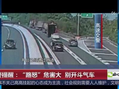 [视频]交警提醒：“路怒”危害大 别开斗气车