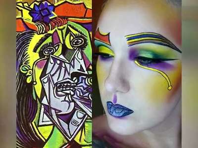 [视频]这才叫美人如画！艺术家画出名画彩妆太惊艳