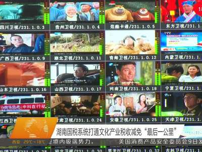 湖南国税系统打通文化产业税收减免“最后一公里”