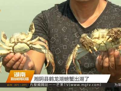 湘阴县鹤龙湖螃蟹出湖了