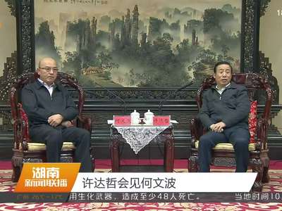 许达哲会见何文波