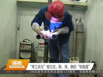 “焊工状元”杨文武：稳、准、静的“铁裁缝”
