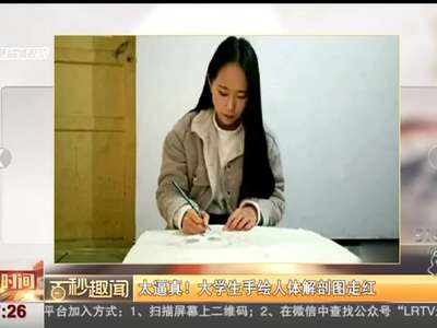 [视频]太逼真！大学生手绘人体解剖图走红
