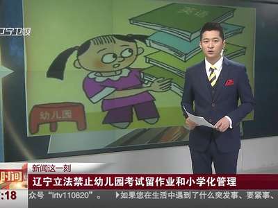 [视频]辽宁立法禁止幼儿园考试留作业和小学化管理