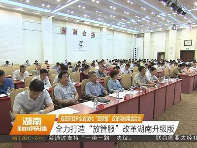 省政府召开全省深化“放管服”改革电视电话会议 全力打造“放管服”改革湖南升级版