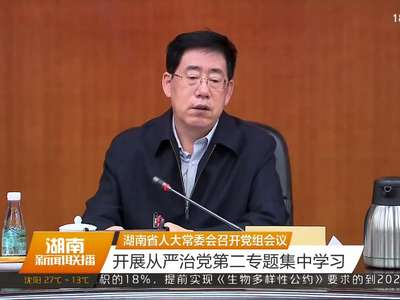 湖南省人大常委会召开党组会议 开展从严治党第二专题集中学习