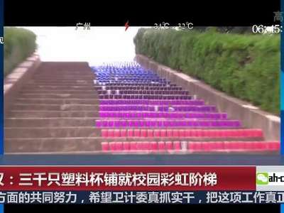 [视频]大学生玩出新创意 3000个塑料杯铺成“彩虹阶梯”
