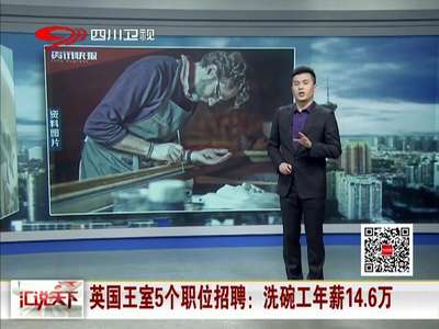 [视频]英国王室5个职位招聘：洗碗工年薪14.6万
