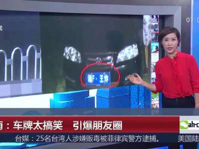 [视频]湖南：车牌太搞笑 引爆朋友圈