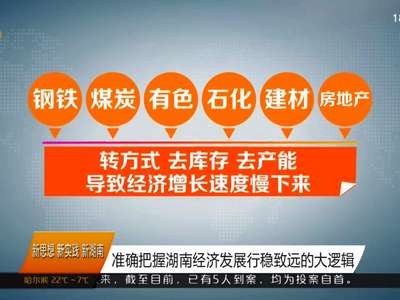 准确把握湖南经济发展行稳致远的大逻辑