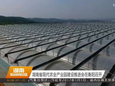 湖南省现代农业产业园建设推进会在衡阳召开