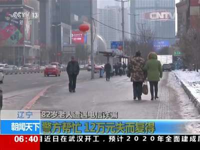 [视频]82岁老人遭遇电信诈骗 辽宁：警方帮忙 12万元失而复得