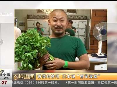 [视频]香菜的妙用 日本现“香菜澡堂”