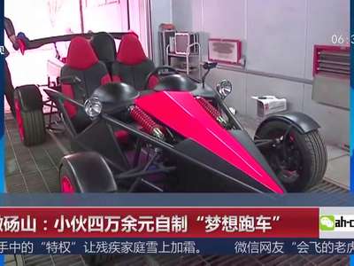 [视频]安徽砀山：小伙四万余元自制“梦想跑车”