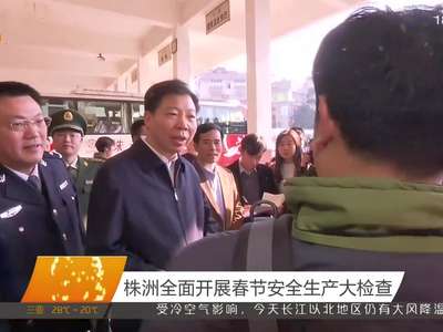株洲全面开展春节安全生产大检查