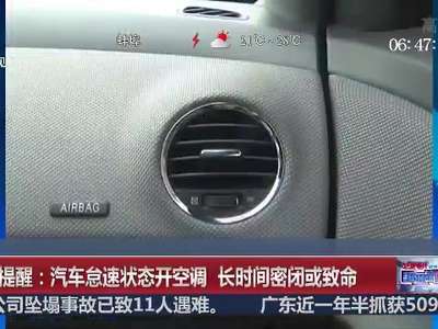 [视频]汽车怠速状态开空调 长时间密闭或致命