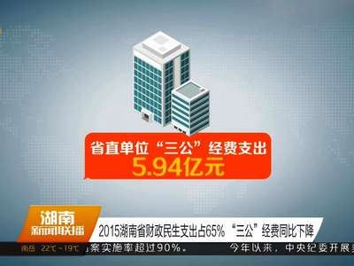 2015湖南省财政民生支出占65% “三公”经费同比下降