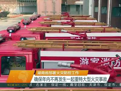 湖南省部署火灾防控工作 确保年内不再发生一起重特大型火灾事故