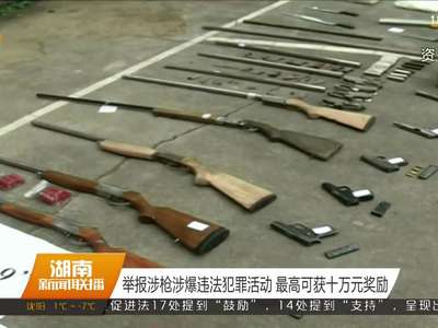 举报涉枪涉爆违法犯罪活动 最高可获十万元奖励