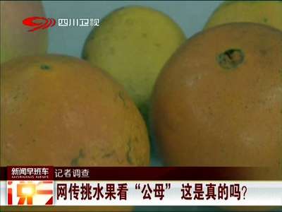 [视频]网传挑水果看“公母” 这是真的吗？