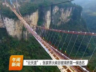 “云天渡”：张家界大峡谷玻璃桥第一候选名