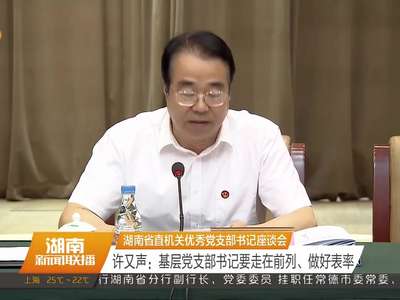 湖南省直机关优秀党支部书记座谈会 