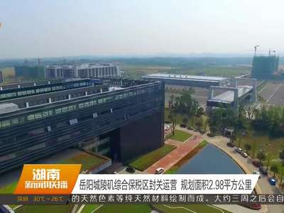 岳阳城陵矶综合保税区封关运营 规划面积2.98平方公里