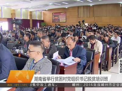 湖南省举行贫困村党组织书记脱贫培训班
