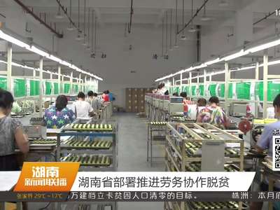 湖南省部署推进劳务协作脱贫