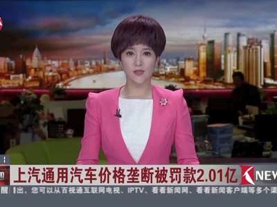 [视频]上汽通用汽车价格垄断被罚款2.01亿