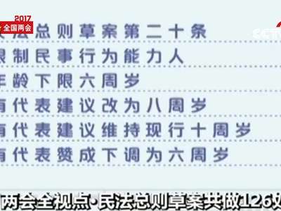 [视频]两会效率高！民法总则草案修改126处