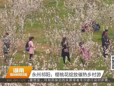 永州祁阳：樱桃花绽放催热乡村游